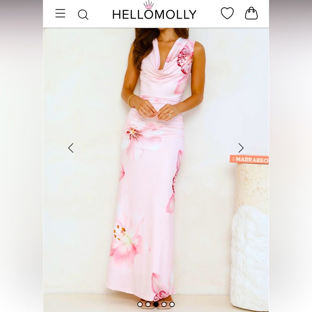 Gorgeous! Hello Molly Valley Beauty Pink Floral Maxi Dress Small